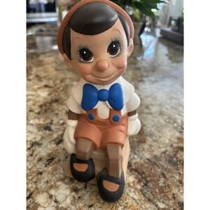 Vintage Ceramic Pinocchio Figure from Walt Disney • Hand Painted 9¼" Tall